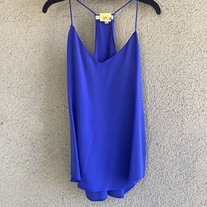 Royal blue / purple silk tank